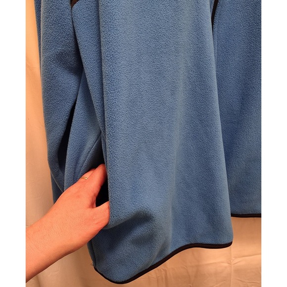 Disney Fleece Jacket Blue and Black Donald Duck Patch Pockets Size XL Full Zip - Picture 5 of 7